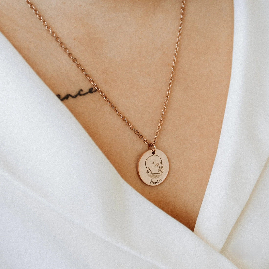 Custom Portrait Necklace — Timeless Memory Pendant