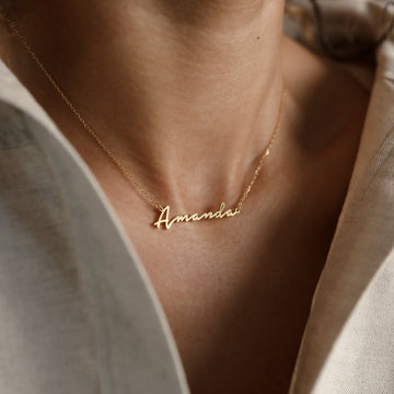 Dainty Name Necklace — Personalized Charm