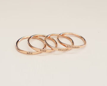 Delicate Name Ring — Personalized Stacking Ring