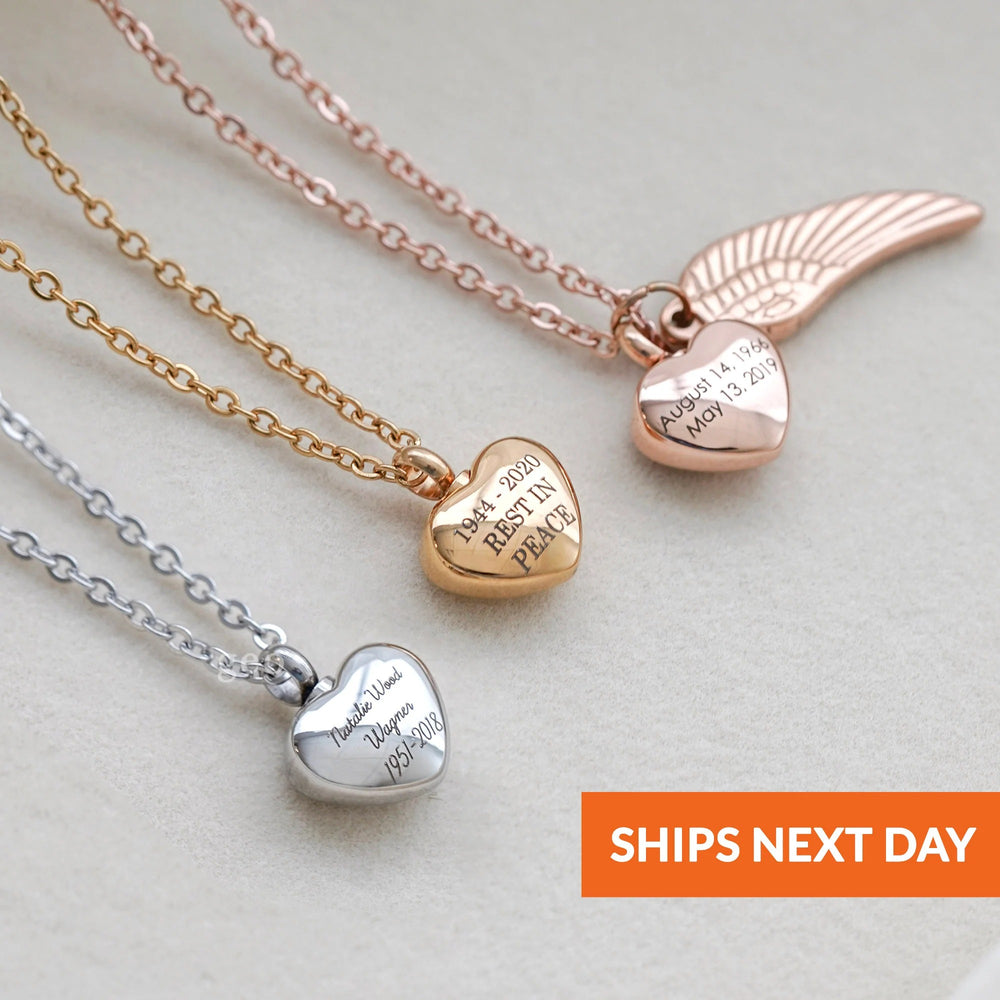 Heart Urn Necklace — Personalized Memorial Pendant